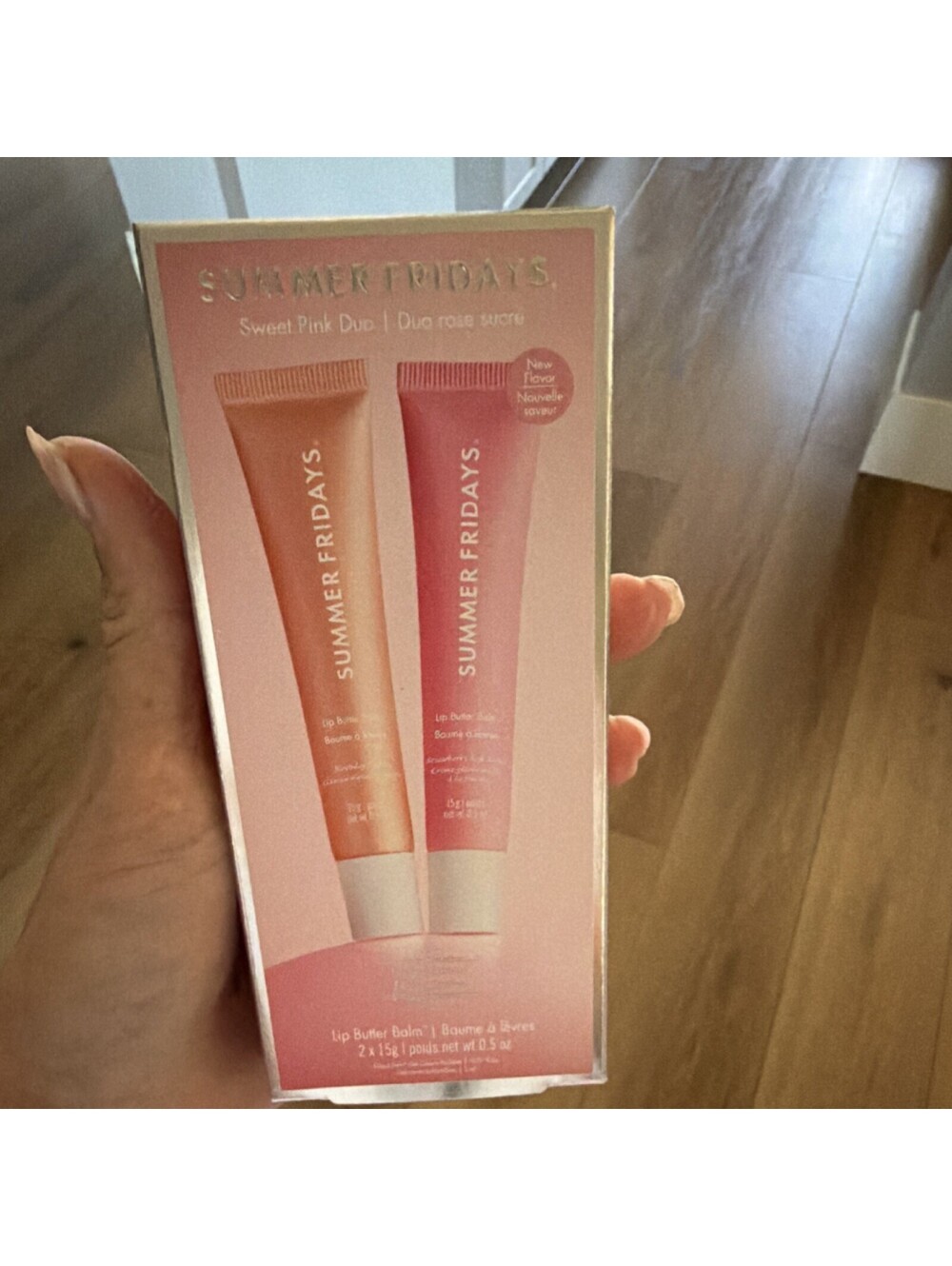 SUMMER FRIDAYS Sweet Pink Duo Hydrating Lip Balm Birthday Cake Strawberry